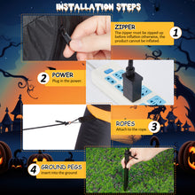 Load image into Gallery viewer, CAMULAND 5FT Halloween Inflatables Outdoor Decorations - Blow Up Cat & Pumpkin Halloween Yard Decorations, Built-in LED Lights Décor for Holiday Party Yard Lawn