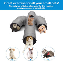 Load image into Gallery viewer, Ownpets 12 inch Diameter Cat Tunnel, Cactus Shape Collapsible Cat Tunnels, Large Sturdy Oxford Fabric Cat Tunnel Toy