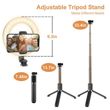 Load image into Gallery viewer, LED Selfie Ring Light with Tripod Stand for Selfie Makeup