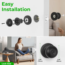 Load image into Gallery viewer, FITNATE Biometric Door Lock, Rechargeable Fingerprint Lock with Key, Smart Door Handle for Bedrooms, Offices, and Hotels