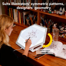 Load image into Gallery viewer, IMAGE 17.2×14.9 Inch Hexagon LED Light Box for Tracing, 3 Brightness Levels, Ideal Light Table for Creative Exploration: Drawing, Streaming, Sketching, Animation, Stenciling