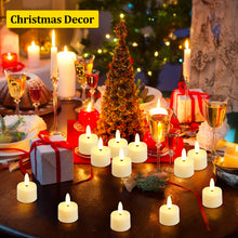 Load image into Gallery viewer, IMAGE 12Pcs Flameless Candles with Remote Control Timer & Charging Base, Rechargeable Battery LED Tea Lights Candles Small Votive for Mantle Weddings Christmas Decorative Fall Table Centerpieces, 1.53" x 2.17"