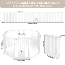 Load image into Gallery viewer, 8 Panels Metal Pet Dog Playpen 29 Inches Indoor & Outdoor Dog Fences Heavy Duty & Foldable Dog Playpen for Small, Medium and Large Dogs