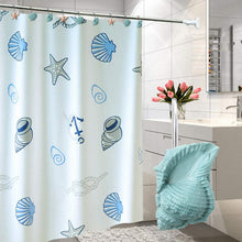 Load image into Gallery viewer, AGPtek 12PCS Home Seashell Anti Rust Decorative Resin Hooks for Bathroom Shower Curtain,Living room Curtain.Blue Shell