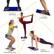 Load image into Gallery viewer, WELSPO Wooden Balance Board, Rocker Board, Office Wobble Board, Ideal for Physical Therapy, Core Strength Training, and Standing Desks