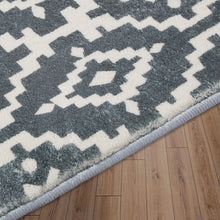 Load image into Gallery viewer, Boho Moroccan Area Rug, Non Slip Indoor Rug, 5' x 7', Grey, Floor Decoration Carpet Mat, Non-Shedding Rug for Living Room, Bedroom, Dining Room
