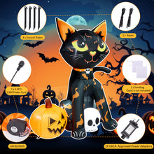 Load image into Gallery viewer, CAMULAND 5FT Halloween Inflatables Outdoor Decorations - Blow Up Cat & Pumpkin Halloween Yard Decorations, Built-in LED Lights Décor for Holiday Party Yard Lawn