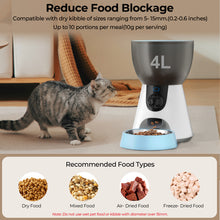Load image into Gallery viewer, OWNPETS 4L Automatic Cat Feeder with Camera, 2.4G & 5G WiFi, 1304P HD Video with Night Vision, Voice Dialogue Function