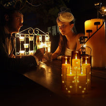 Load image into Gallery viewer, IMAGE 5 Set Flickering Flameless Candles Battery Operated, Acrylic Shell Pillar 3D Wick LED Candles with 11-Key Remote Control Timer for Wedding Christmas Home Decor
