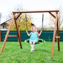 Load image into Gallery viewer, 40" Flying Saucer Tree Swing Chair Kids Round Hanging Rope Seat Yard Toys Green