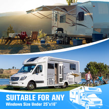 Load image into Gallery viewer, 2Pcs RV Door Shade Cover Foldable RV Sun Shade Windshield Blackout Shower Curtains Coverage RV Accessories Fits for Most RV Interior Door Window Oxford Materials 25" X 16"