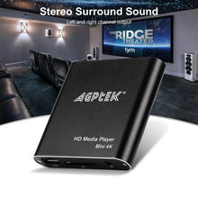 Load image into Gallery viewer, 4K Media Player with Remote Control, Digital MP4 Player, Aluminum Alloy Full HD Video Player 4K Streaming Media Player For Home US Plug