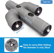 Load image into Gallery viewer, Ownpets 12 inch Diameter Cat Tunnel, Cactus Shape Collapsible Cat Tunnels, Large Sturdy Oxford Fabric Cat Tunnel Toy