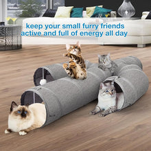 Load image into Gallery viewer, Ownpets 12 inch Diameter Cat Tunnel, Cactus Shape Collapsible Cat Tunnels, Large Sturdy Oxford Fabric Cat Tunnel Toy
