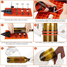 Load image into Gallery viewer, Glass Bottle Cutter Kit, FIXM DIY Glass Cutter for Bottles with Grid baseboard and Adjustable Baffle Design, Complete Set of Bottle Cutter & Glass Cutter for Square and Round Bottle