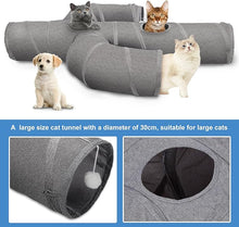 Load image into Gallery viewer, Ownpets 12 inch Diameter Cat Tunnel, Cactus Shape Collapsible Cat Tunnels, Large Sturdy Oxford Fabric Cat Tunnel Toy