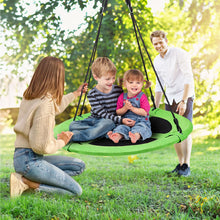 Load image into Gallery viewer, 40" Flying Saucer Tree Swing Chair Kids Round Hanging Rope Seat Yard Toys Green