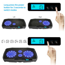 Load image into Gallery viewer, AGPTEK Gaming Laptop Cooling Pad Notebook Holder Compatible up to 17” Laptops/PS4/Router - Blue LED