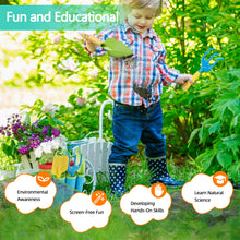 Load image into Gallery viewer, Fitnate Green Kids Garden Tools Set, 6 PCS Garden Tools Including Watering Can, Shovel, Rake, Fork, Children Gardening Gloves  And Garden Tote Bag, All In One Set