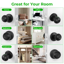 Load image into Gallery viewer, FITNATE Biometric Door Lock, Rechargeable Fingerprint Lock with Key, Smart Door Handle for Bedrooms, Offices, and Hotels