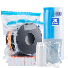 Load image into Gallery viewer, 30 Pack 3D Printer Filament Storage Bags Vacuum Sealed Kit