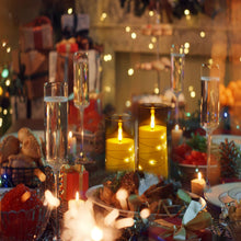 Load image into Gallery viewer, IMAGE 5 Set Flickering Flameless Candles Battery Operated, Acrylic Shell Pillar 3D Wick LED Candles with 11-Key Remote Control Timer for Wedding Christmas Home Decor
