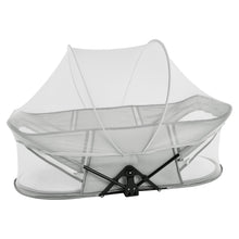 Load image into Gallery viewer, Travel Baby Bassinet Portable Baby Bed for Newborn Infants Folding Bedside Bed Crib with Mosquito Net Canopy Grey