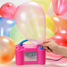 Load image into Gallery viewer, AGPtek Portable High Power Air Electric Balloon Pump with Two Nozzle Rose Red