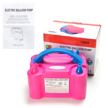 Load image into Gallery viewer, AGPtek Portable High Power Air Electric Balloon Pump with Two Nozzle Rose Red