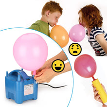 Load image into Gallery viewer, 680W High Power Two Nozzle High Power Electric Balloon Inflator Pump Portable Blue Air Blower,Inflate in One Second