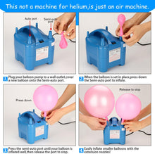 Load image into Gallery viewer, 680W High Power Two Nozzle High Power Electric Balloon Inflator Pump Portable Blue Air Blower,Inflate in One Second