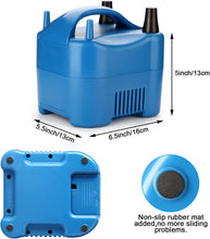Load image into Gallery viewer, 680W High Power Two Nozzle High Power Electric Balloon Inflator Pump Portable Blue Air Blower,Inflate in One Second