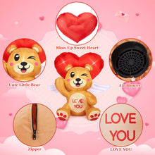 Load image into Gallery viewer, CAMULANC 4FT Long Valentines Day Inflatables Bear Love with LED Lights, Blow Up Romantic Decor for Wedding Proposal, Sweet Valentines Gift,Anniversary, Outdoor and Indoor Yard Party Supplies
