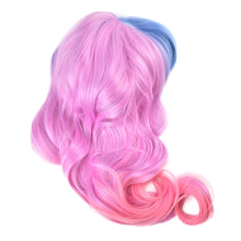 Load image into Gallery viewer, AGPtEK Long Full Curly Wavy Multi-Color Lolita Halloween Wigs with Wig Cap Comb and Rubber Band for Women Cosplay Costume Party, Light Blue/ Pink