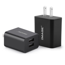 Load image into Gallery viewer, 2 Packs USB Travel Charger with Dual Port, 5V/2A 10W Output Power, UL Approval Charger Adapter for Most USB Equipment