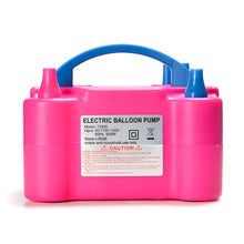 Load image into Gallery viewer, AGPtek Portable High Power Air Electric Balloon Pump with Two Nozzle Rose Red
