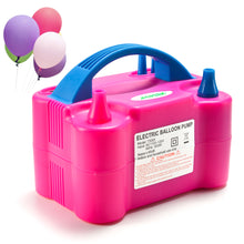 Load image into Gallery viewer, AGPtek Portable High Power Air Electric Balloon Pump with Two Nozzle Rose Red