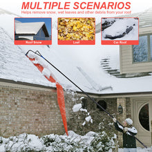 Load image into Gallery viewer, FIXM 21 Feet Snow Roof Rake with 19 cinches Milling Cutter and 3 Inches Wheels, Durable Snow Roof Rake with Snow Slide for Pitched Roof and Shingle Roof