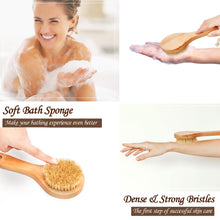 Load image into Gallery viewer, FITNATE 2 Pack Shower Brush Wet and Dry Brushing, Body Scrubber for Bath Shower Lymphatic Drainage and Cellulite Scrubber