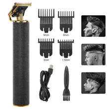 Load image into Gallery viewer, Electric Cordless Outliner Grooming Rechargeable Pro Li Close Cutting T-Blade Trimmer for Men 0mm Baldheaded Hair Clippers Zero Gapped Detail Beard Shaver Barbershop (Black)