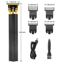 Load image into Gallery viewer, Electric Cordless Outliner Grooming Rechargeable Pro Li Close Cutting T-Blade Trimmer for Men 0mm Baldheaded Hair Clippers Zero Gapped Detail Beard Shaver Barbershop (Black)