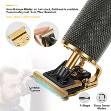 Load image into Gallery viewer, Electric Cordless Outliner Grooming Rechargeable Pro Li Close Cutting T-Blade Trimmer for Men 0mm Baldheaded Hair Clippers Zero Gapped Detail Beard Shaver Barbershop (Black)