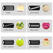 Load image into Gallery viewer, Pro Mandolin Slicer Food Cutter Fruit Vegetable Chopper Grater Peeler w/6 Blades