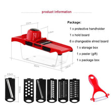 Load image into Gallery viewer, Pro Mandolin Slicer Food Cutter Fruit Vegetable Chopper Grater Peeler w/6 Blades