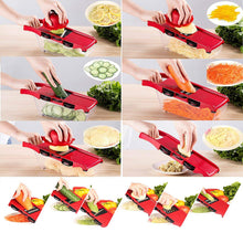Load image into Gallery viewer, Pro Mandolin Slicer Food Cutter Fruit Vegetable Chopper Grater Peeler w/6 Blades
