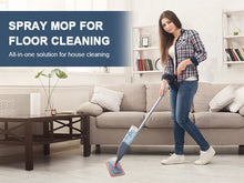 Load image into Gallery viewer, 360 Degree Microfiber Floor Spray Mop Cleaner Starter Kit with Integrated Spray and Included Refillable 600Ml Capacity Bottle and Reusable Microfiber Pad