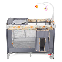 Load image into Gallery viewer, Odoland 3 in 1 Baby Playpen Foldable Bassinet Bed Baby Crib, Travel Pack Playard for Infant Toddler