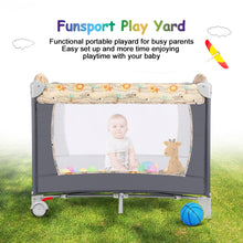 Load image into Gallery viewer, Odoland 3 in 1 Baby Playpen Foldable Bassinet Bed Baby Crib, Travel Pack Playard for Infant Toddler