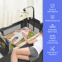 Load image into Gallery viewer, Baby Bassinet, Beside Co-Sleeper Bed Side Crib, Playard Nursery Center