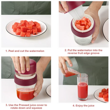 Load image into Gallery viewer, Maypott Manual Juicer, 2 in 1 Citrus Press Squeezer with Built-in 15OZ Cup and Grater,Portable Lime Hand Press Squeezer Red for Fruit Lemon